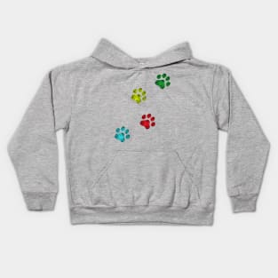 Paws color Kids Hoodie